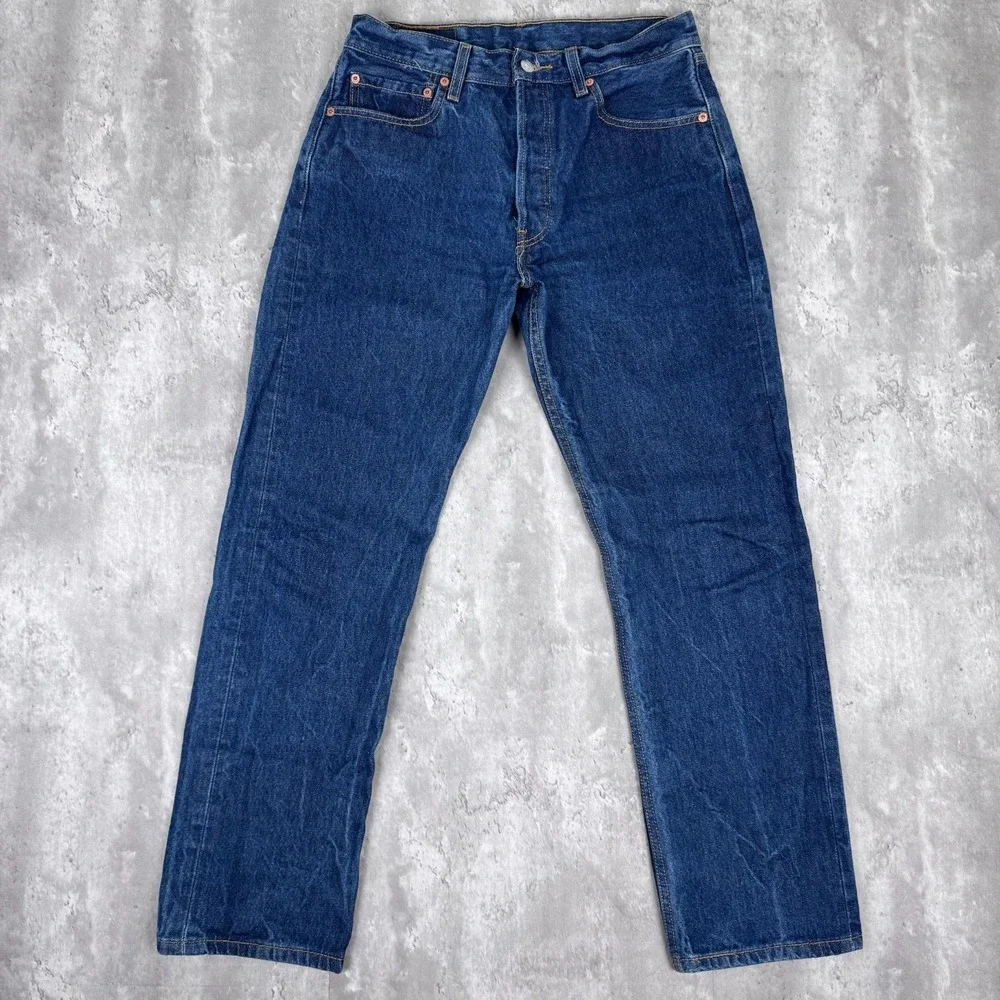 Vintage Levis 501XX Jeans‎ 33x34 (31x30) Blue Dark Wash Denim Straight Y2K